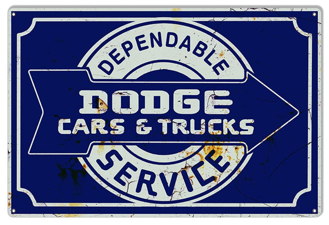 Dodge Cars & Trucks 24 Gauge Metal Advertising Sign Vintage - Etsy