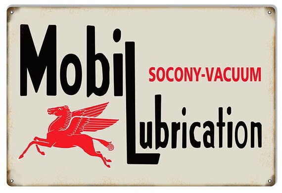 Motor Oil And Gas Large Mobil Pegasus Flying Horse Steel Cut Out Sign