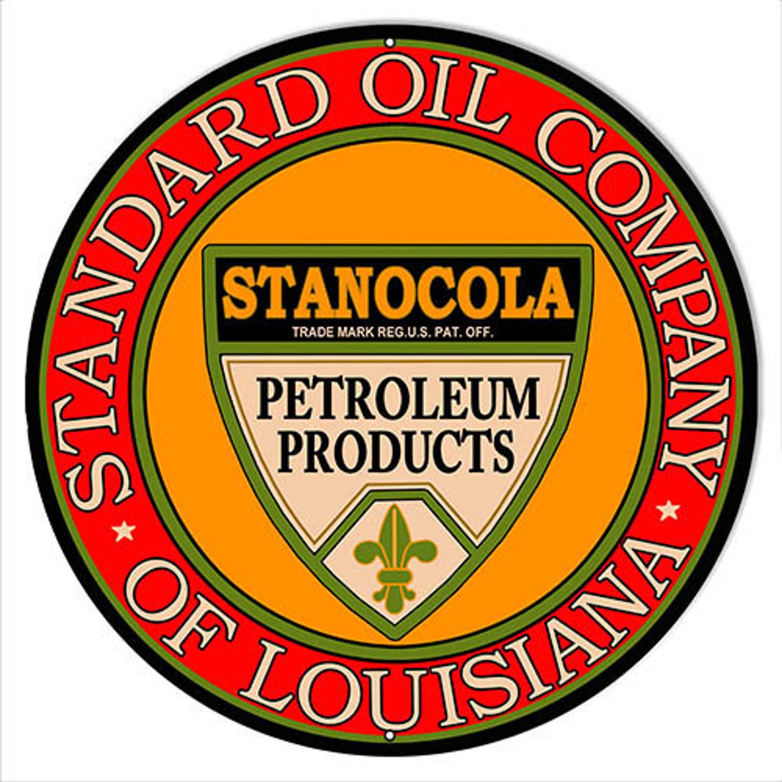 Standard Oil Co of Louisiana Metal Advertising Sign Powder Etsy