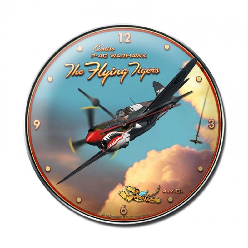 3-D P-40 /"Flying Tigers/" Metal Sign Hand Made in the USA with American Steel