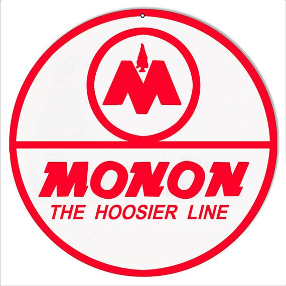 Monon The Hoosier Line Sign Photo Keychain Railroad RR Train