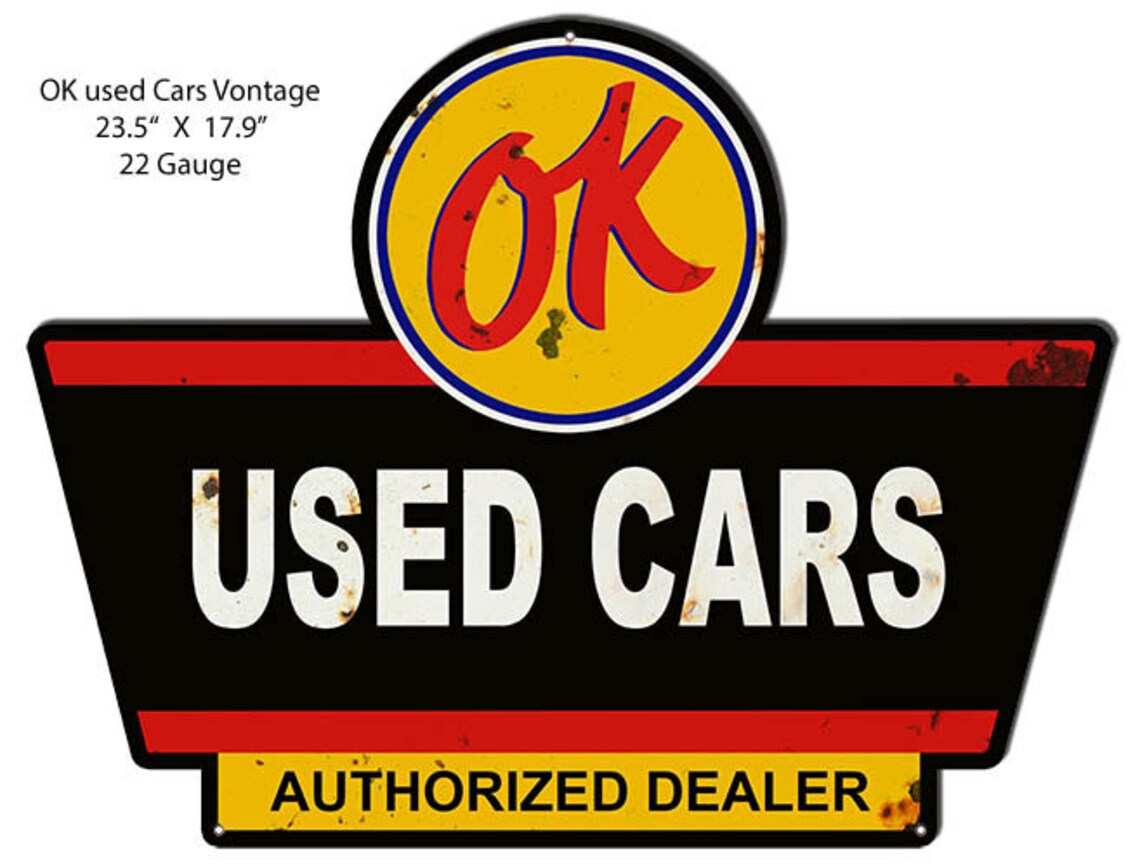 1950's OK Used Cars Laser Cutout Logo Sign New or Aged Etsy
