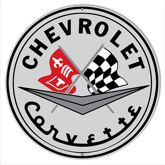 Chevrolet Corvette Metal Sign 2 Styles 4 Sizes Available USA