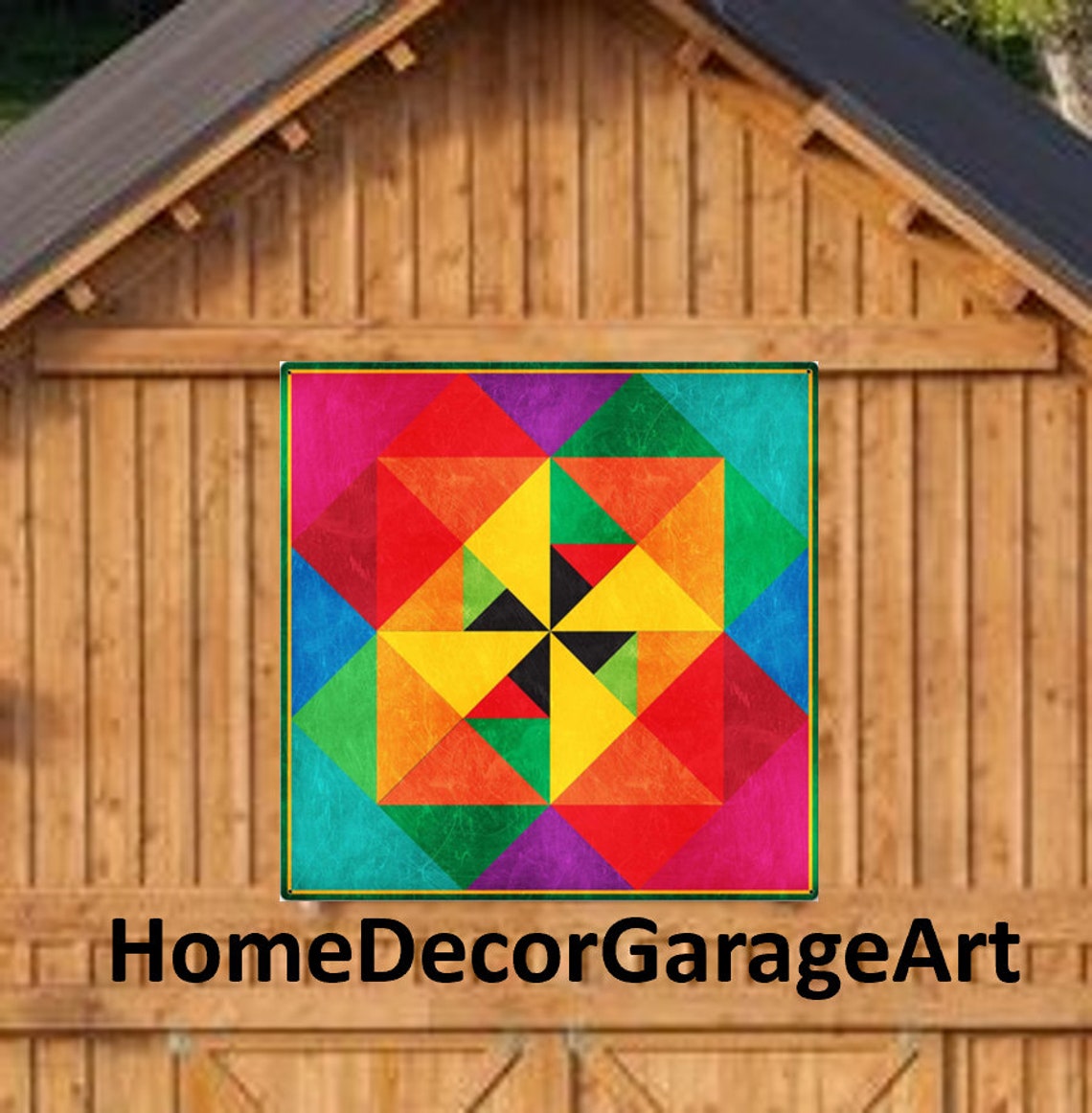 Colorful Pinwheel Barn Quilt Metal Sign With UV Protection 5 Etsy