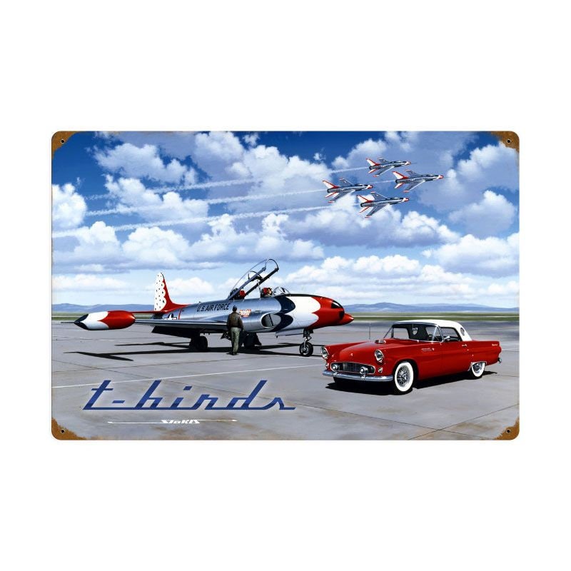 T-Birds Thunderbirds signo de arte de metal 3 tamaños | Etsy