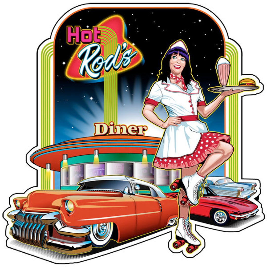 Hot Rod Diner Cut Out Metal Sign by Bernard Oliver 15 X 15 Etsy