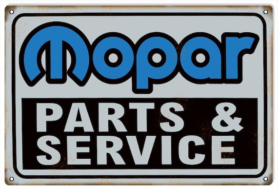 Mopar Service Department Aluminum Sign 6/" x 24/"