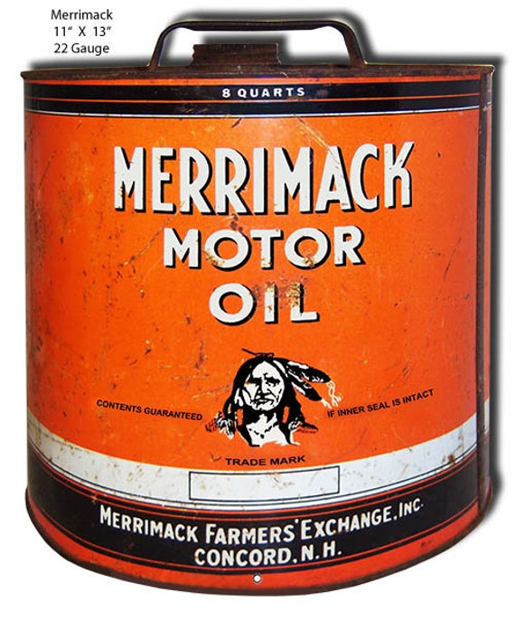 Merrimack Motor Oil Laser Cut Out Sign. 11x 13 22g Steel.. Etsy