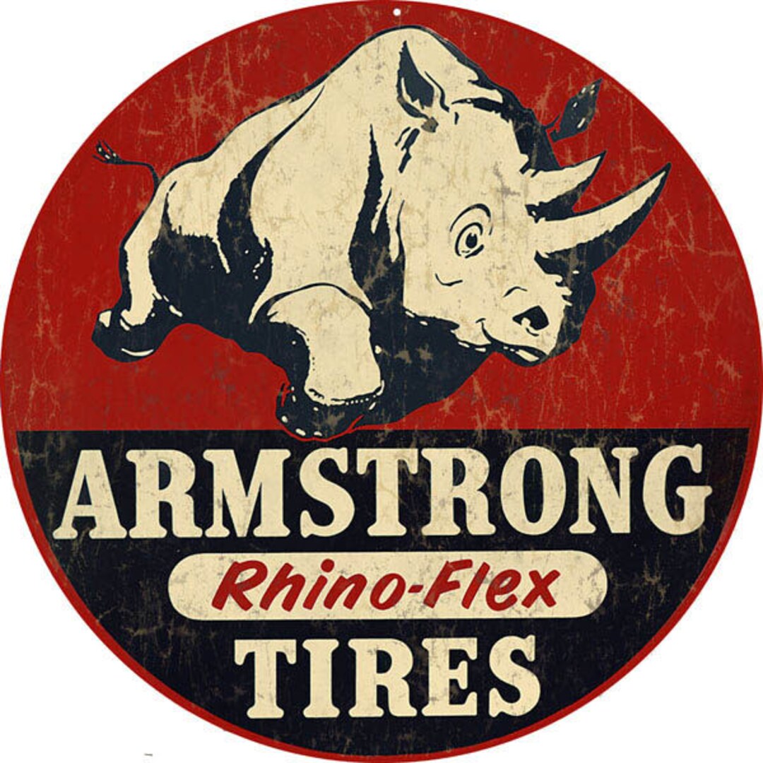 Armstrong Tires Sign, Large Aluminum Metal Sign, 4 Sizes Available, USA