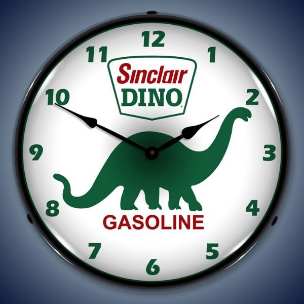LED Sinclair Aircraft Pegasus 14 Backlit Lighted Advertising Sign Clock Vintage Style Retro Auto Gas Oil Garage Art FREE Shipping