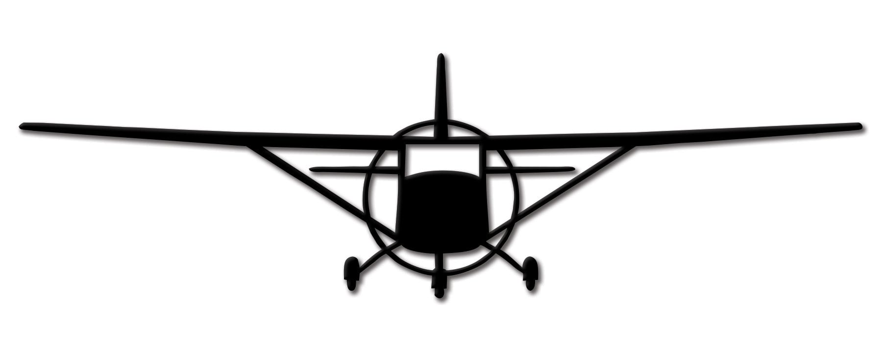 cessna airplane clipart black and white