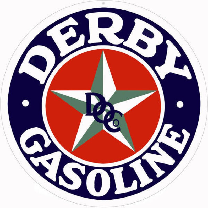 Derby Gasoline Large Aluminum Metal Sign 4 Sizes Available Etsy