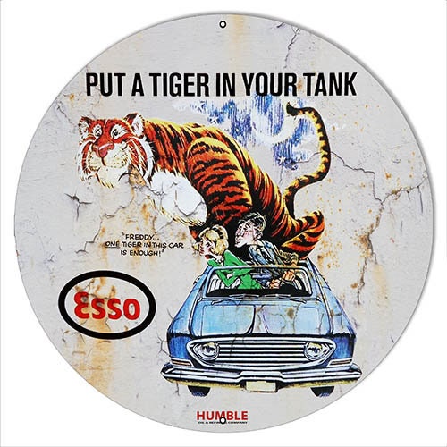 Esso Put A Tiger in Your Tank Metal Sign Aged Style 4 Sizes Etsy