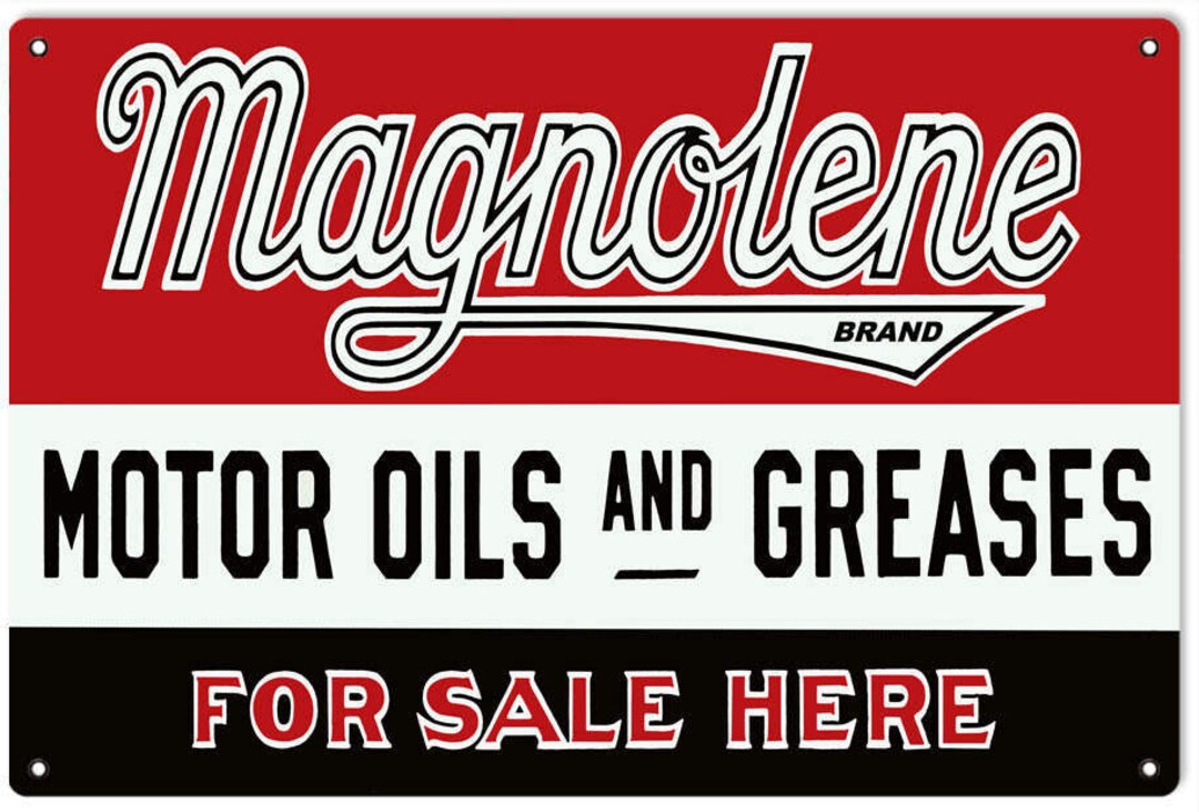 Magnalene Motor Oil 16 X 24 Inch .040 Gauge Metal Sign USA - Etsy