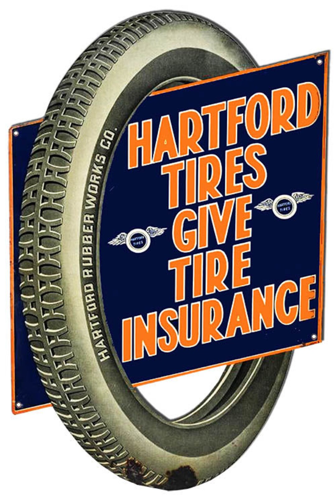 Hartford Tires 13.2 X 19.6 Inch Laser Cut Out Metal Sign USA Etsy