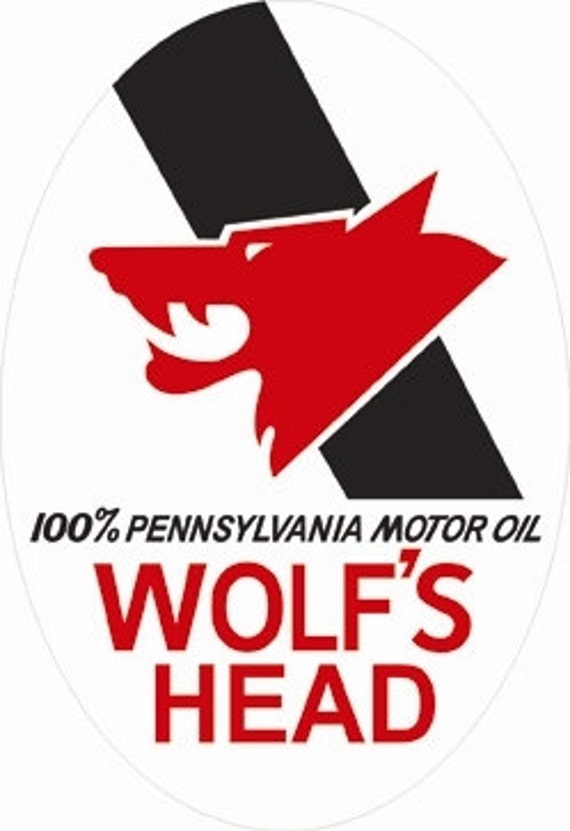 Wolf's Head Motor Oil Powder Coated Enamel Steel Metal Etsy