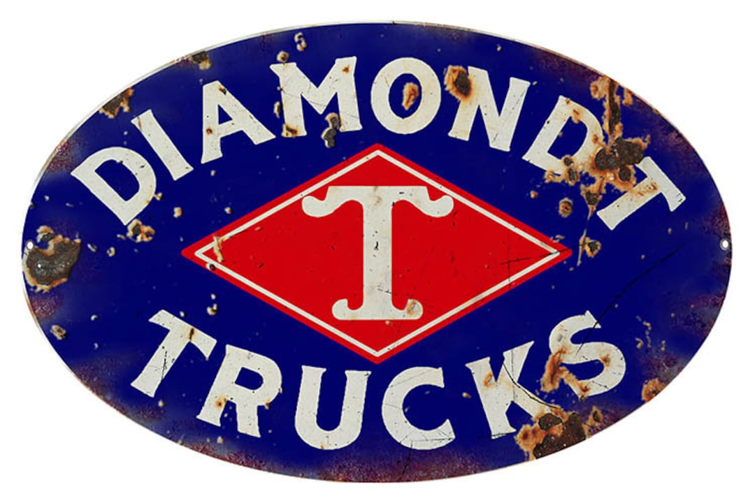 Diamond T Trucks Metal Sign, 2 Sizes Available, USA Made Vintage Style