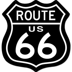 U.S. Route 66 Metal Sign Large 28 X 29 Inches Nostalgic Auto - Etsy