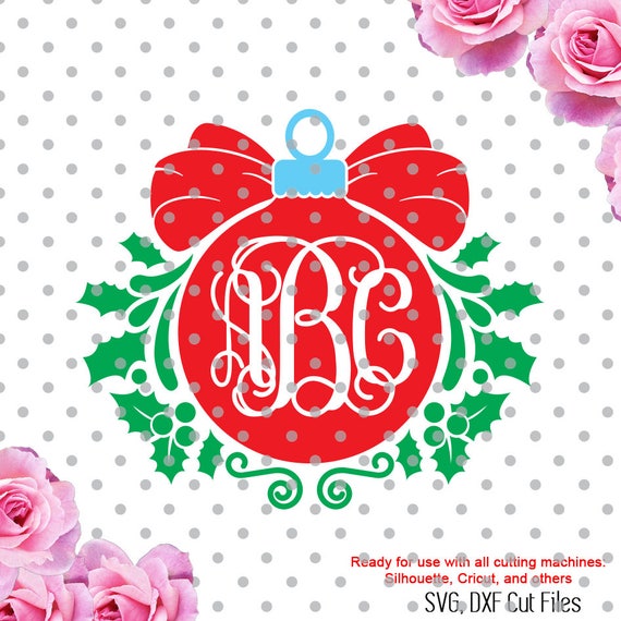 Christmas Ornaments monogram svg ornaments svg Christmas