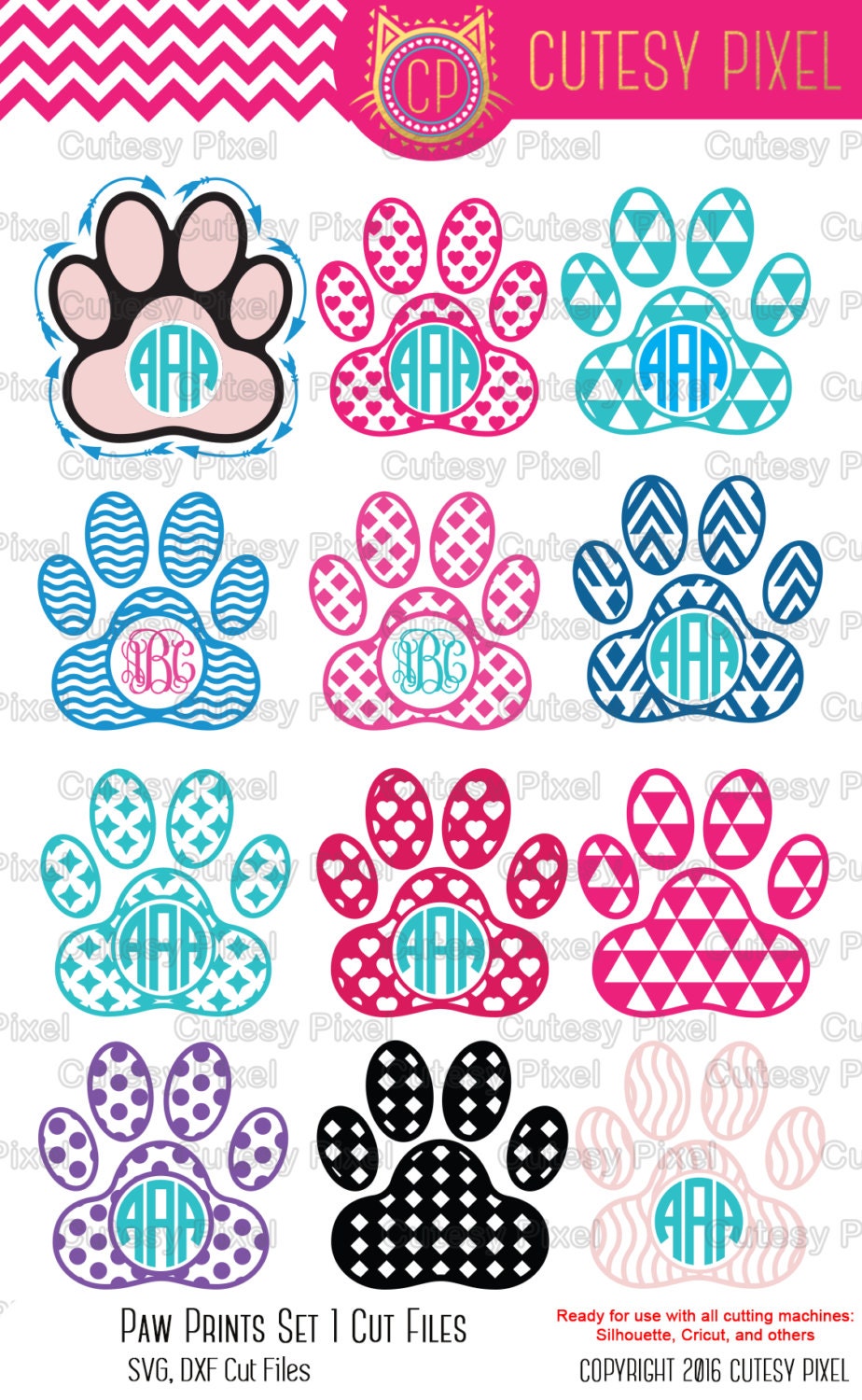 Free Free Paw Print Monogram Svg 813 SVG PNG EPS DXF File