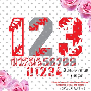 Baseball numbers Svg, sports numbers svg, baseball SVG, DXF, numbers svg, sports svg, Cricut Design Space, Digital Cut Files