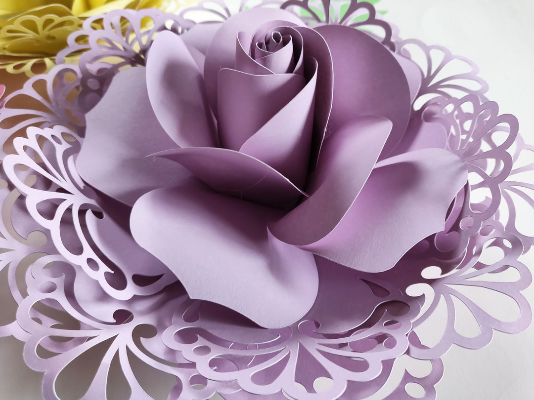 Paper Flowers, Paper Flowers Svg, Paper Flower Tempaltediy Flower