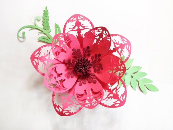 Download Diy Flower Svg Intricate Flower For Machine Cutting Flower Etsy