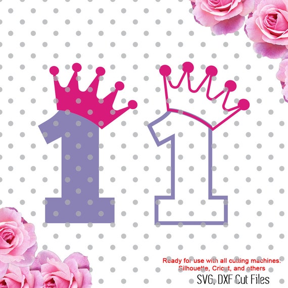 Download 1st Birthday Svg With Crown Cutting File Princess Birthday Etsy