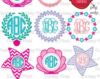 Mermaid designs SVG Cut Files for Vinyl Cutters, mermaid svg, shells svg, Screen Printing, Cricut and Die Cut Machines, Silhouettes, SVG