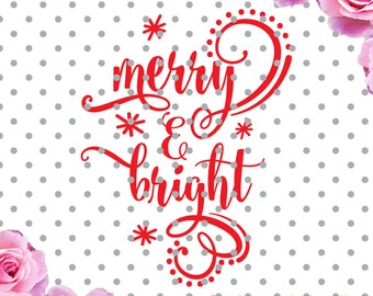 Merry and bright svg, Christmas svg frames, cutting file, Merry svg, reindeer svg, Christmas SVG, DXF, Cricut Design SpaceChristmas svg