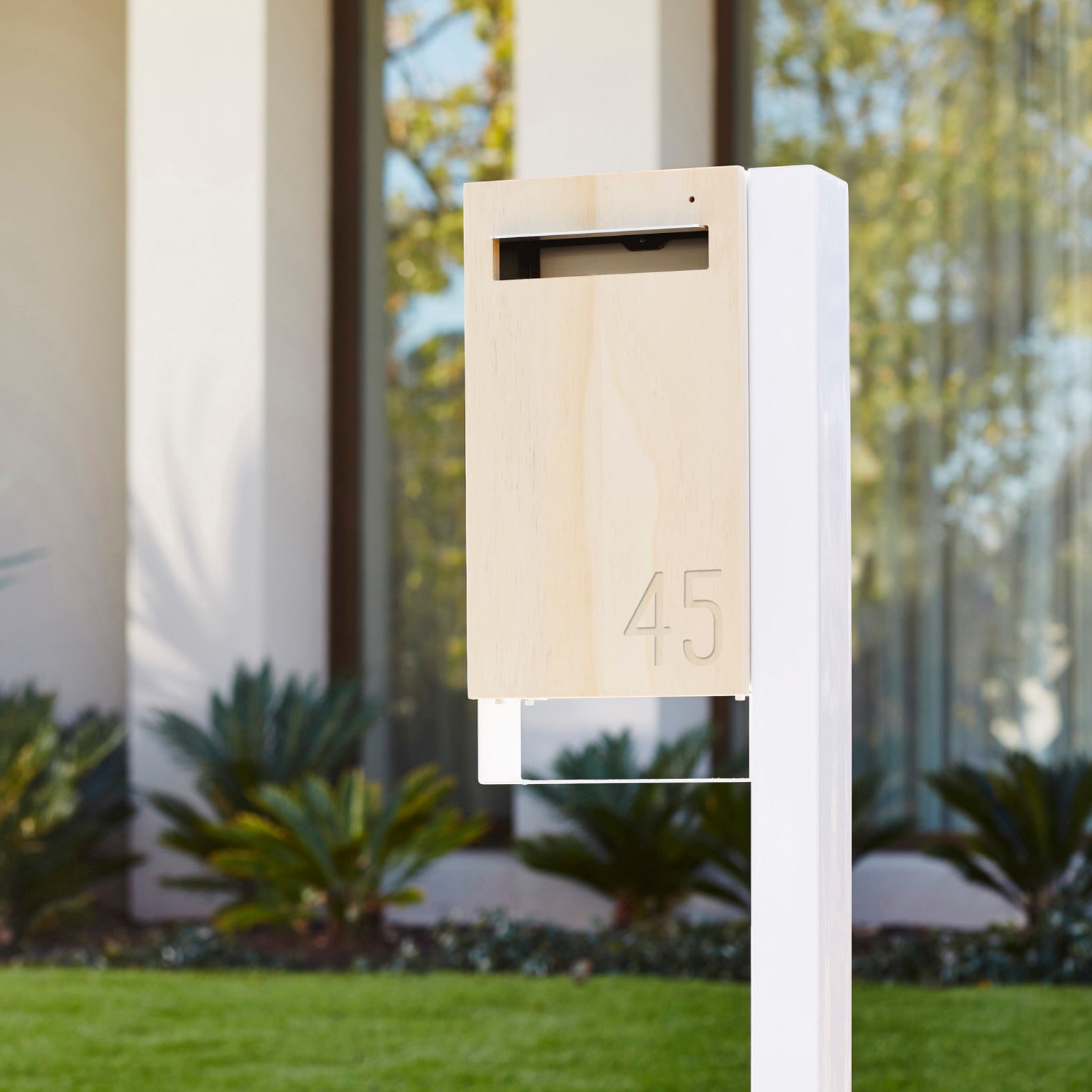 Modern Custom Mailbox Javi Post Mounted Letterbox White Etsy