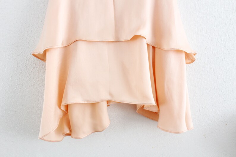 READY TO SHIP Blush Rose Pink Silk Charmeuse Tiered Summer Tank image 7