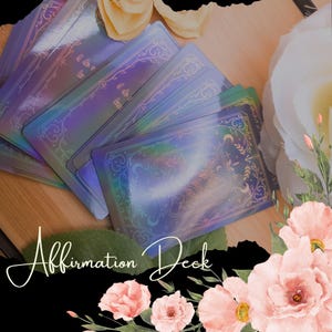 SolaceSpeak : deck d'affirmations holographiques quotidiennes (édition sans boîte)
