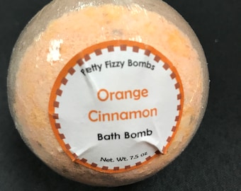 Orange Cinnamon Bath Bomb- Large- Bath Fizzie