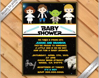 Star Wars Invitation Etsy