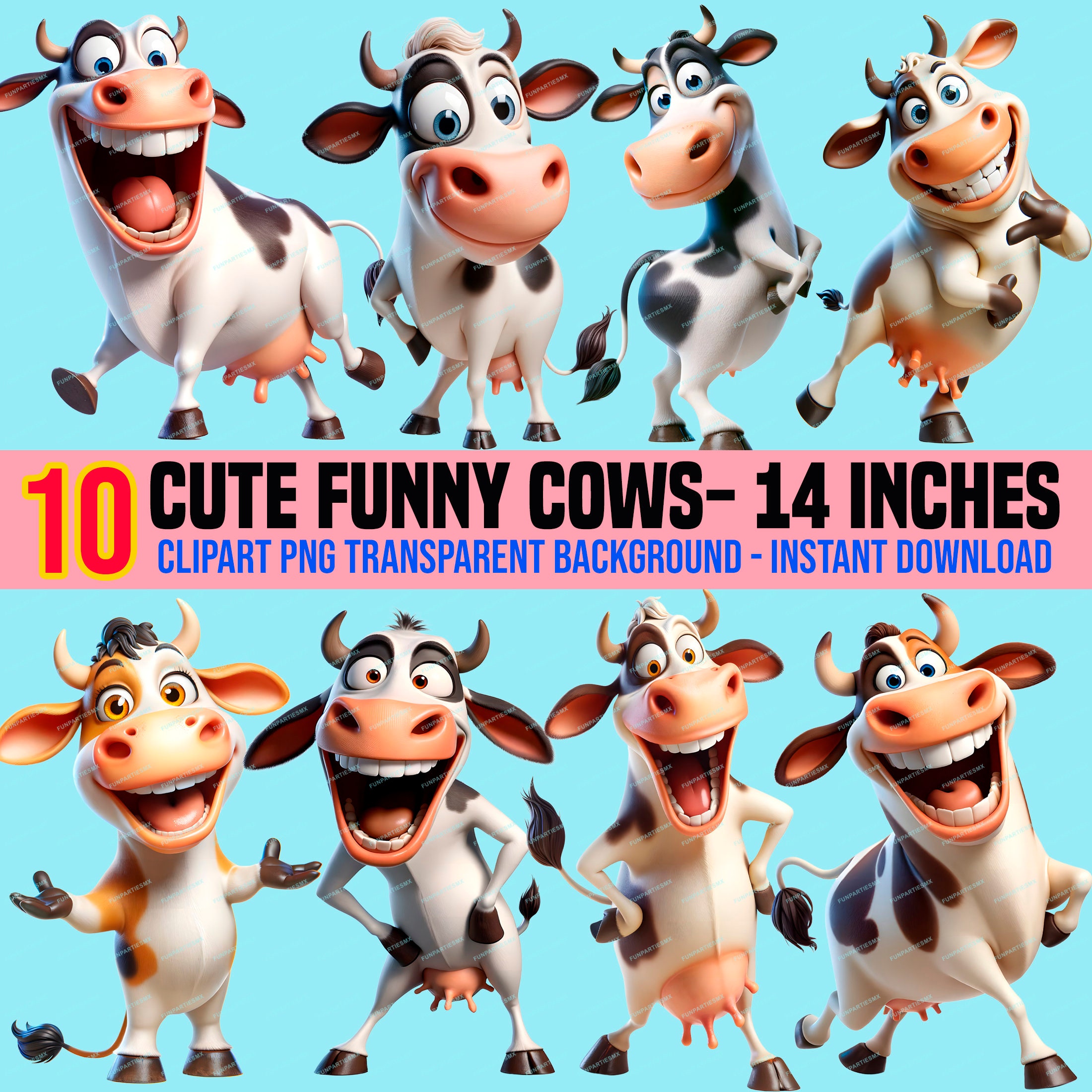 60% Rabatt - 10 lustige COW verschiedene urkomische Posen Clip Art Bundle,  PNG Transparent, Hi-Res, sofortiger Download, Sublimation, kostenlose  kommerzielle Nutzung! - Etsy Schweiz, image size:2200x2200