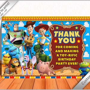 50% off Toy Story 4 printable kit, Toy Story Party Package 14 templates Personalized, Toy Story 4 Decoration party, Custom ready to print image 6