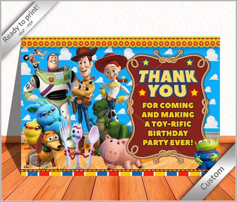 50% off Toy Story 4 printable kit, Toy Story Party Package 14 templates Personalized, Toy Story 4 Decoration party, Custom ready to print image 6