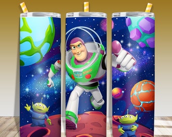 Buzz Lightyear Tumbler Sublimation Design – 20oz Skinny Tumbler (Digital Download)