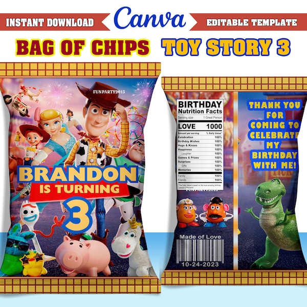 Toy Story Favor Bag - Etsy