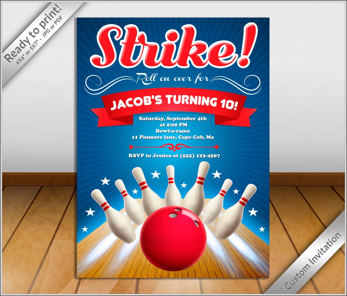 Personalized Bowling Invitations 3