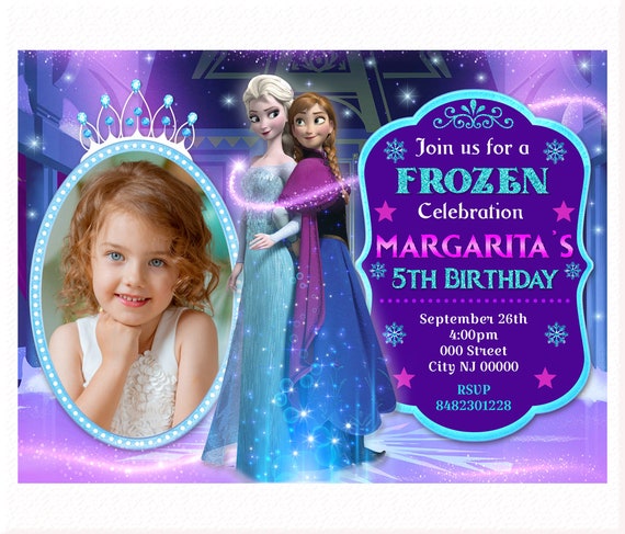 Princesses Frozen Party Digital Birthday Invitation EDITABLE -  Norway