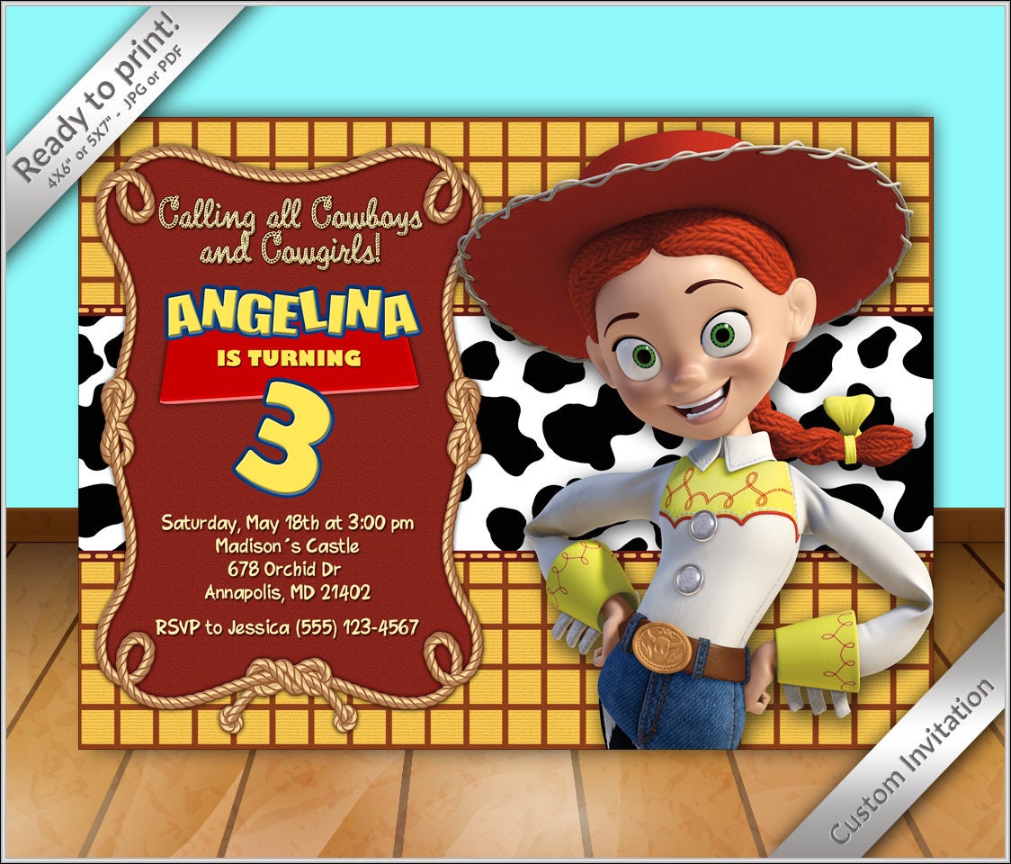 50% off PERSONALIZED Jessie Toy Story Printable Party Kit - Etsy