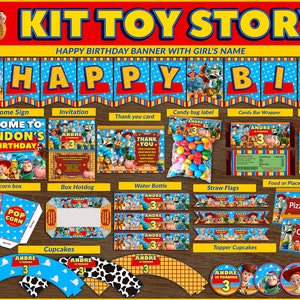 50% off Toy Story 4 printable kit, Toy Story Party Package 14 templates Personalized, Toy Story 4 Decoration party, Custom ready to print image 1