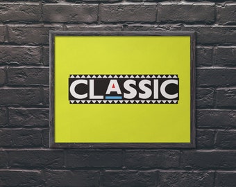 Impression classique, impression typographie, art mural musique, art sitcom, illustration, téléchargement numérique