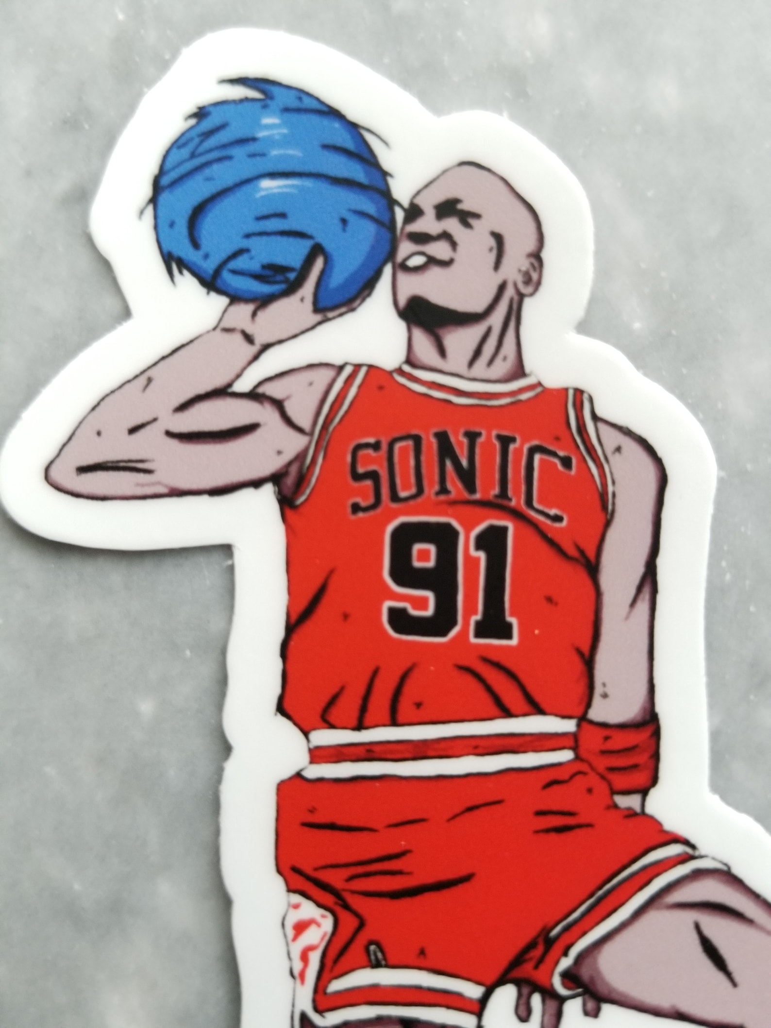 Sonic The Hedgehog Michael Jordan Vinyl Stickers Etsy