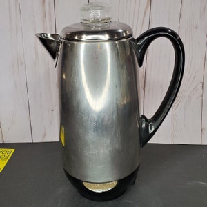 Vintage Farberware superfast 12 Cup Stainless Steel Percolator Coffee Maker  Pot