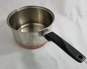 Vtg Ekcoware Copper Clad Stainless Steel 2 qt Sauce pot Made in USA