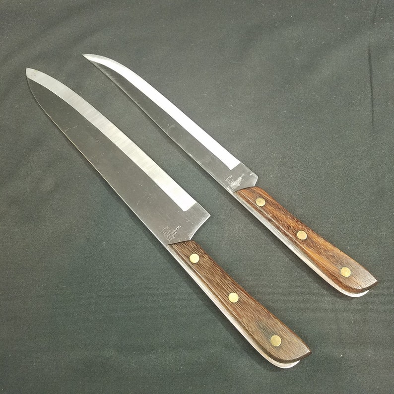 Avanti Chef Knife and Carver Set 3 Rivets Full Tang Wooden | Etsy