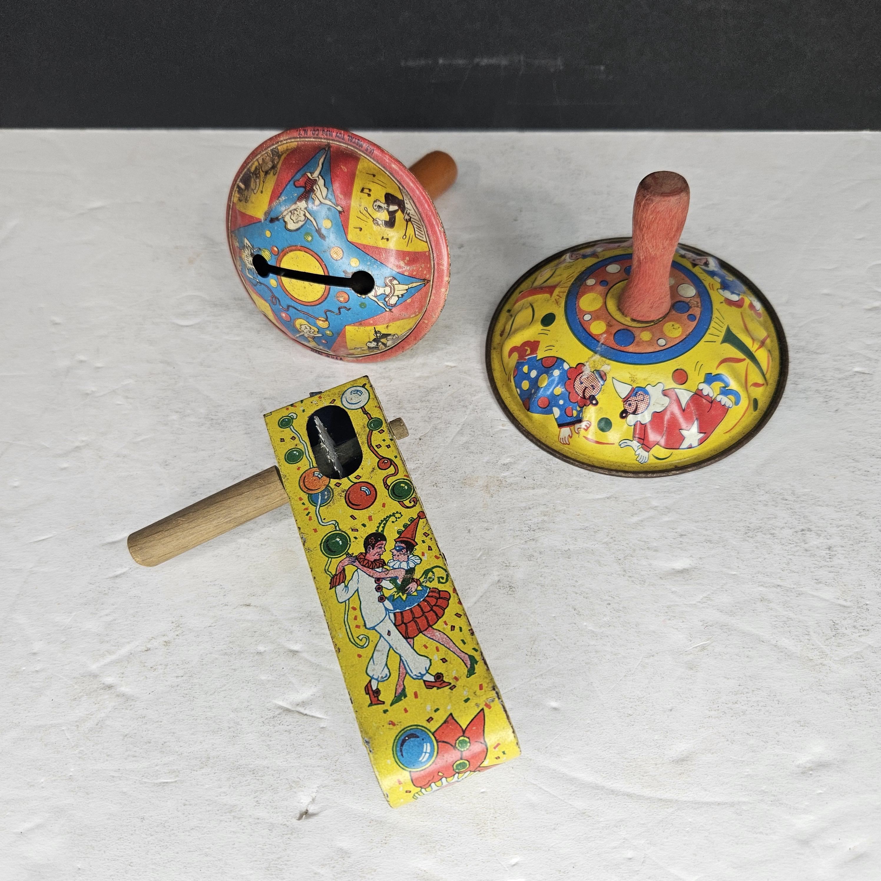 Vintage Metal New Years Eve Noise Makers set of 3